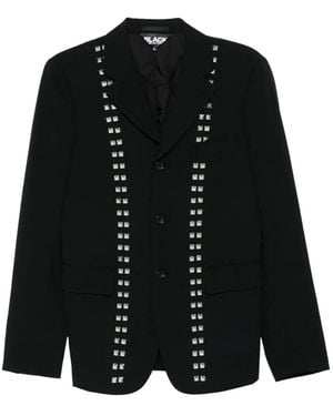 COMME DES GARÇON BLACK Giacca Monopetto Con Borchie - Nero