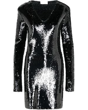 Max Mara Sequin-Embellishment Mini Dress - Black