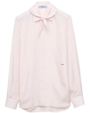 Prada Zijden Popeline Blouse - Roze
