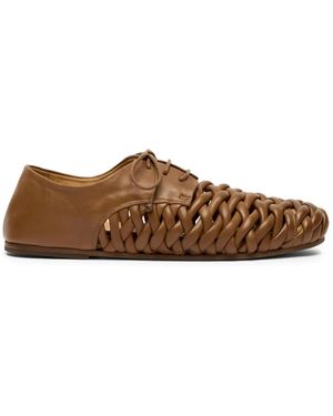 Marsèll Steccoblocco Interwoven Leather Derby Shoes - Brown