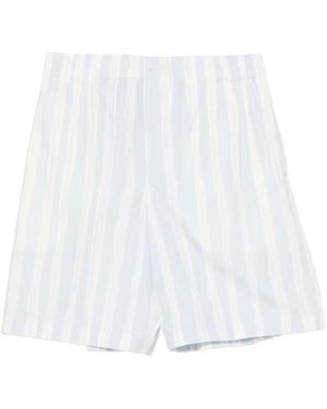 Jacquemus Pantalones Cortos A Rayas - Blanco