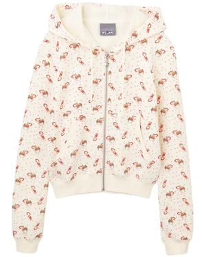 Ashley Williams Graphic-Print Hoodie - White