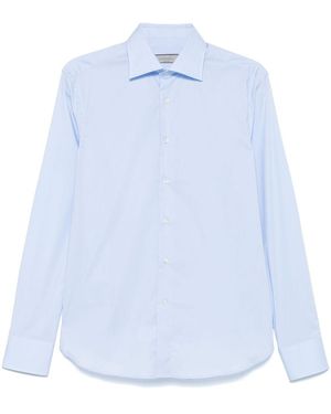 Canali Poplin Shirt - Blue