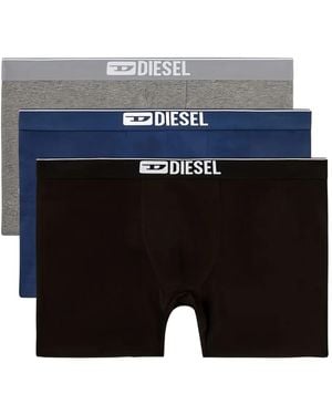 DIESEL Logo-Waistband Boxer Briefs (Pack Of Three) - Blue