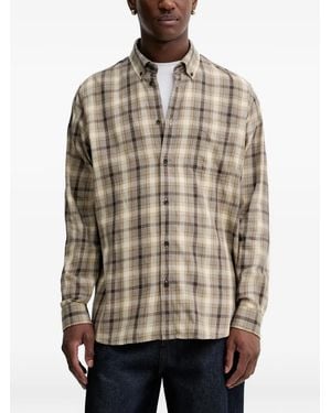 Les Deux Kent Check-Pattern Shirt - Natural