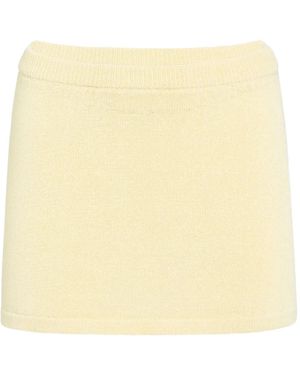 SER.O.YA Cassie Knitted Mini Skirt - Natural