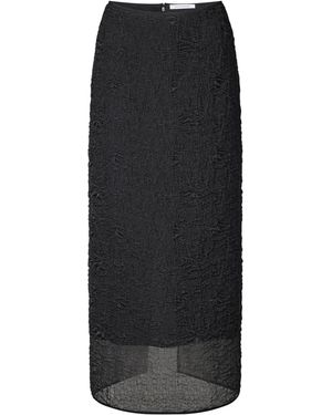 Cecilie Bahnsen Uka Matelassé Midi Skirt - Black