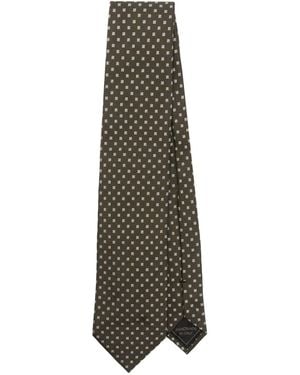 Brioni Cravatta Con Motivo Geometrico Jacquard - Neutro