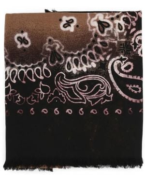 Destin Paisley-Print Scarf - Black