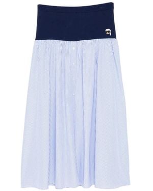 KARL LAGERFELD Falda con cinturilla elástica - Azul