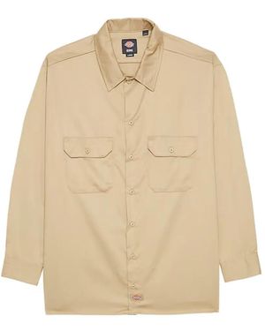Dickies Button-Up Patch-Pocket Shirt - Natural