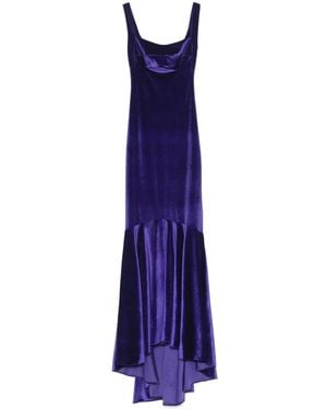 Atu Body Couture Velvet Mermaid Gown - Purple
