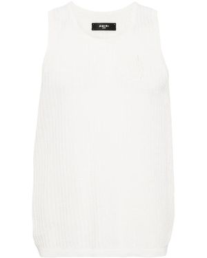 Amiri Logo-Embroidered Vest Top - White