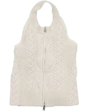 3.1 Phillip Lim Cable-Knit Halterneck Top - Natural