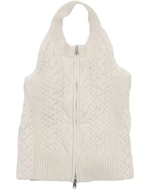 3.1 Phillip Lim Cable-Knit Halterneck Top - Natural