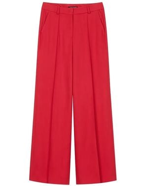 Luisa Cerano Wide Leg Palazzo Trousers - Red