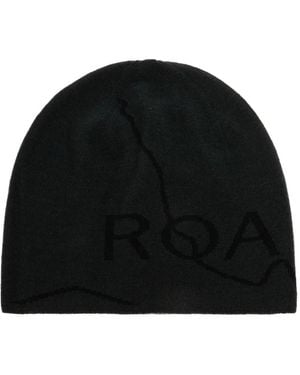 ROA Logo-Intarsia Beanie Hat - Black