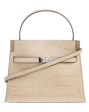 Tory Burch Sac Cabas À Effet Peau De Crocodile - Natural