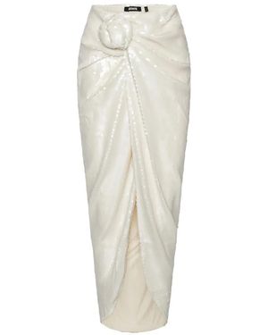 ROTATE BIRGER CHRISTENSEN Sequins Knot Skirt - White
