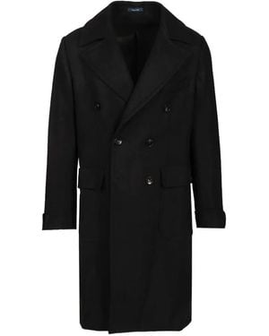Guarinucci Ulster Double-Breasted Coat - Black