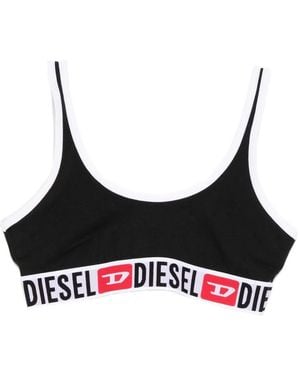 DIESEL Logo band bra - Schwarz