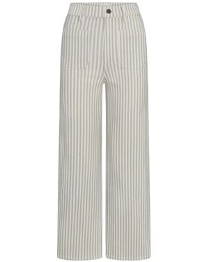 FRAME Anchor Striped Straight-Leg Jeans - White