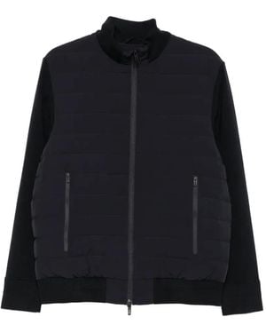 Emporio Armani Plumífero Con Panel En La Manga - Azul