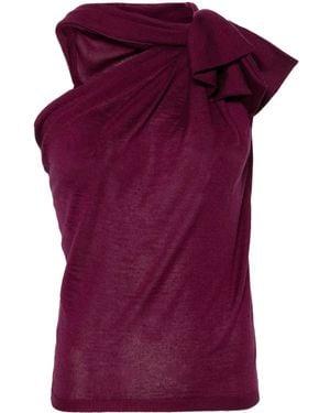 Giambattista Valli Top Smanicato Con Ruches - Viola