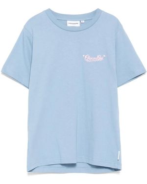 Chocoolate Logo-Embroidered T-Shirt - Blue