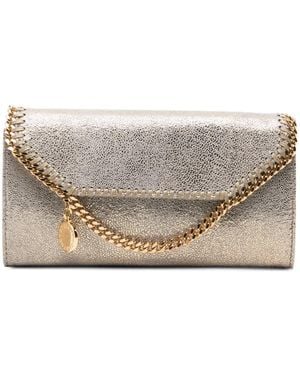 Stella McCartney Falabella Chain-Trim Clutch Bag - Grey