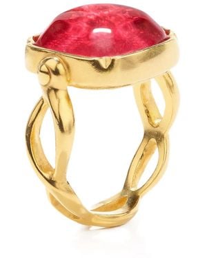 Goossens Ring Mit Cabochons - Pink