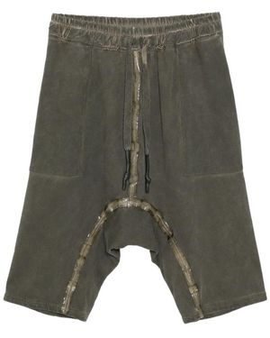 69 Elasticated-Waistband Drop-Crotch Shorts - Grey