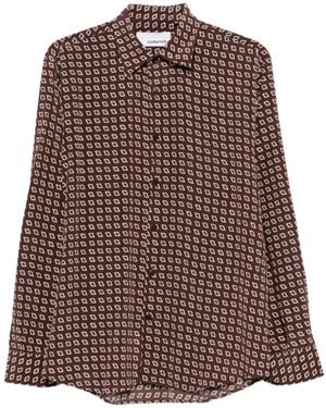 Costumein Jil Geometric-Print Shirt - Brown
