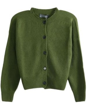 Margaret Howell Crew-Neck Button-Up Cardigan - Green