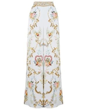CAMILLA Pantalones Palazzo Seville Sweetheart - Blanco