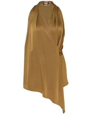 Club21 Collection Clemence Asymmetric Wrap Top - Natural