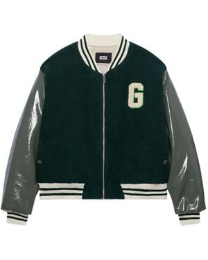 Gcds Letterman Zip Jacket - Green