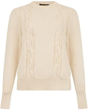 Moorer Jersey Con Cuello Redondo - Blanco