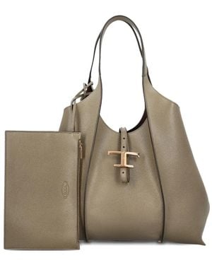 Tod's Leather shoulder bag - Natur