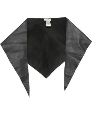 Alysi Leather Scarf - Black
