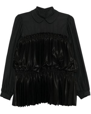 Noir Kei Ninomiya Pleated Blouses - Black