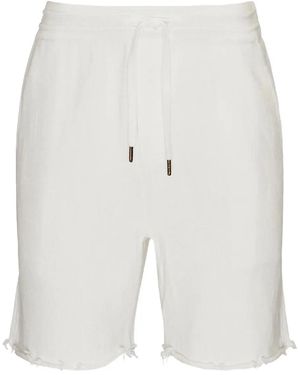 SER.O.YA Chris Shorts Met Franje Afwerking - Wit