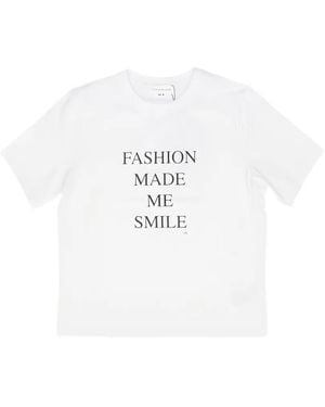 Victoria Beckham Fashion Stole My Smile Cotton T-Shirt - White