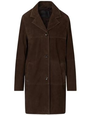 Liu Jo Long Suede Jacket - Brown