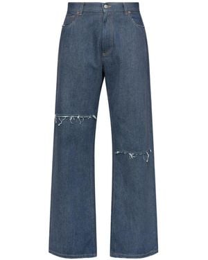 MM6 by Maison Margiela Wide-Leg Jeans - Blue
