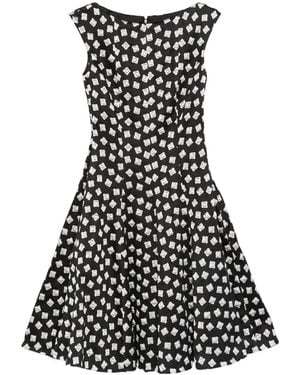 Talbot Runhof Kleid Mit Geometrischem Print - Schwarz