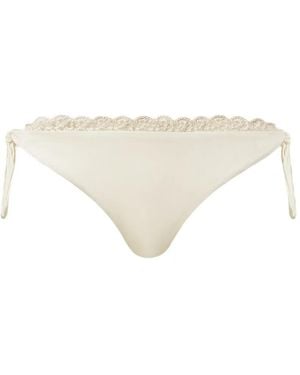 Twinset Tanga De Bikini Con Detalle De Ganchillo - Blanco