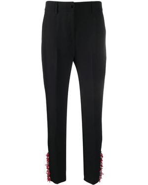 Blumarine High-Waisted Embellished Pants - Black