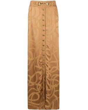 Balmain Chain Logo Jacquard Skirt - Multicolour