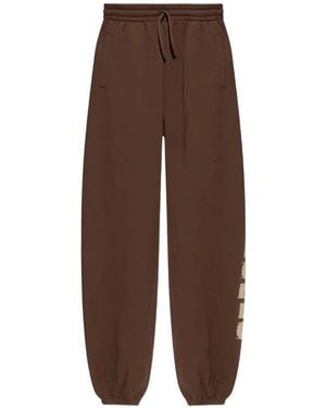 Palm Angels Logo-Print Track Trousers - Brown